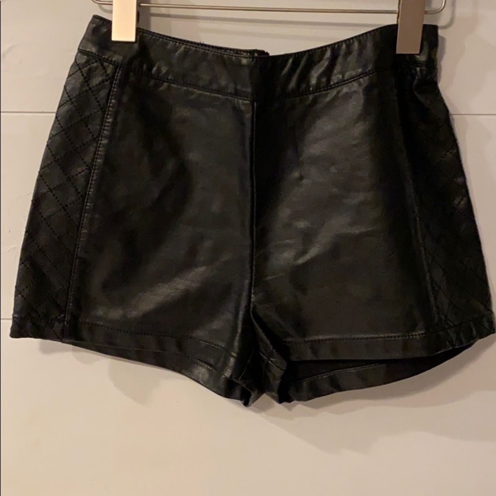 LA Hearts faux leather shorts